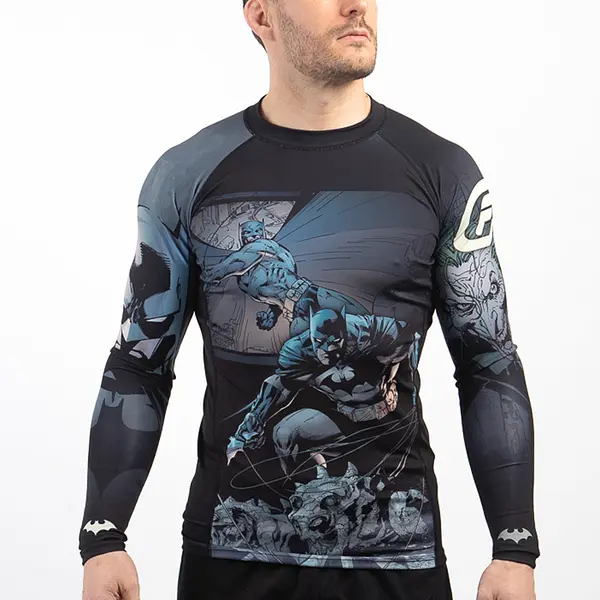 Fusion Fight Gear Batman Hush BJJ Rash Guard Compression Shirt- RETIRED