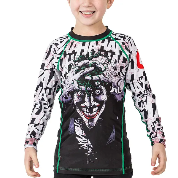Fusion Fight Gear Batman The Killing Joke Kids BJJ Rash Guard long sleeves