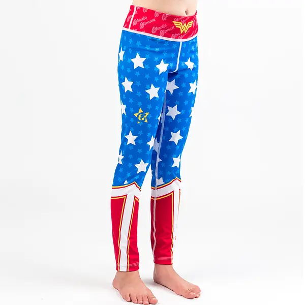 Fusion Fight Gear Wonder Woman Kids Leggings BJJ Spats