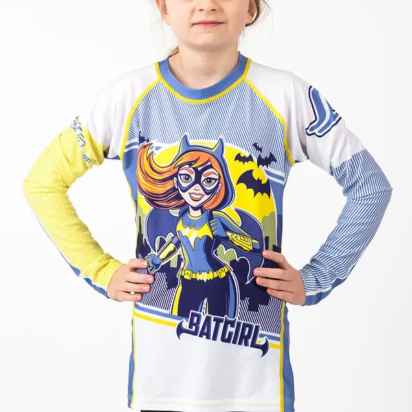 Fusion Batgirl Kids Rash Guard- Long Sleeve