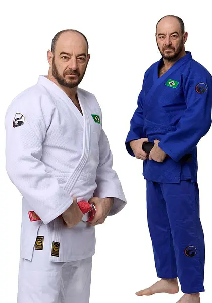 Combo Kimono Judo Champion Branco e Azul Adulto