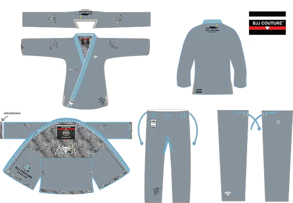 Kids BJJ COUTURE SVǴ LTD 1.0 GI - Grey