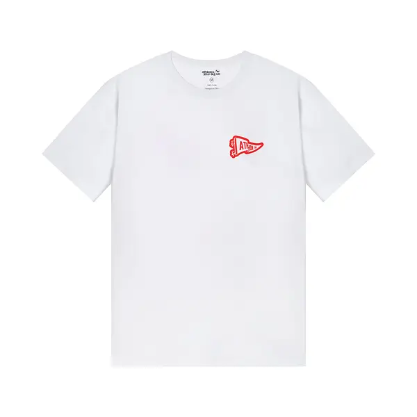 T-shirt col rond, Flag, Blanc