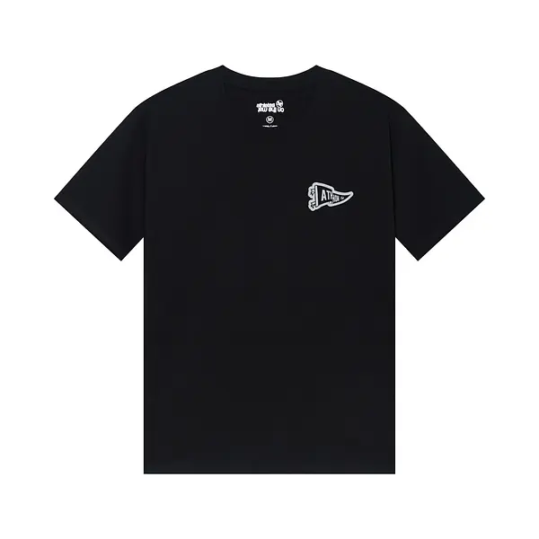 T-shirt col rond, Flag, Noir