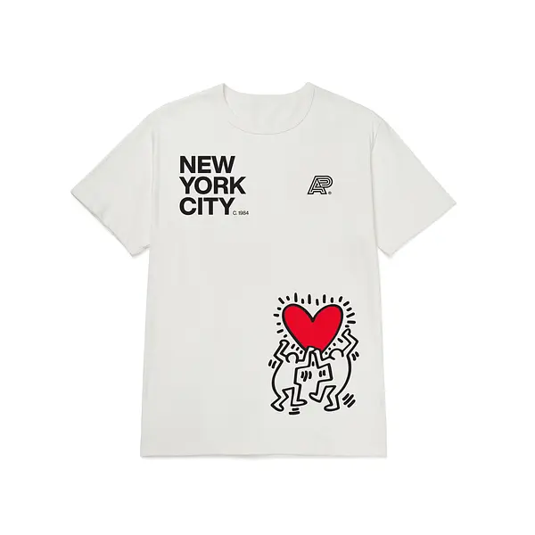 A&P x KEITH HARING HANDS UP TEE WHITE