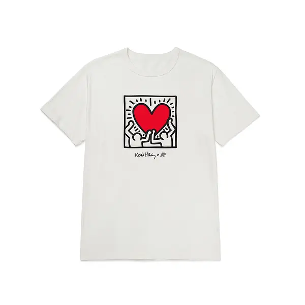 A&P x KEITH HARING HANDS UP BOX TEE WHITE