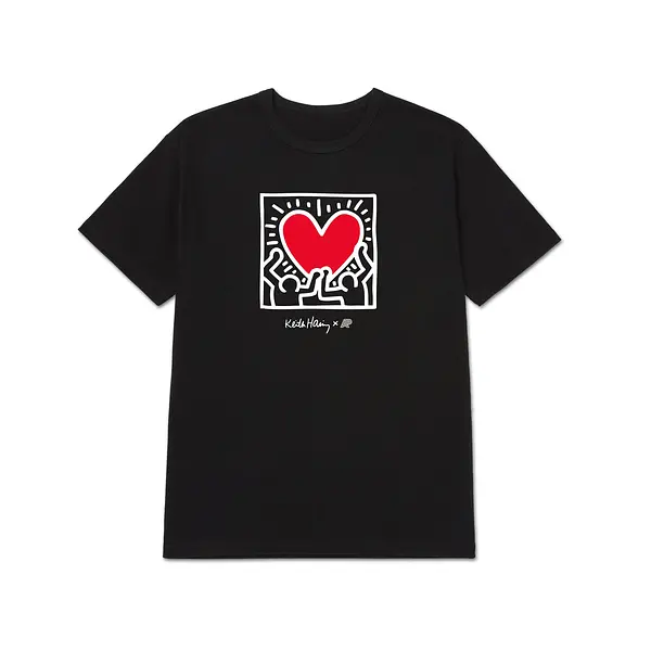 A&P x KEITH HARING HANDS UP BOX TEE BLACK