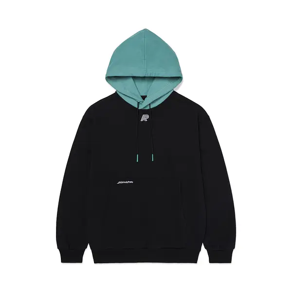 A&P TWO-TONE HOODY BLACK GREEN