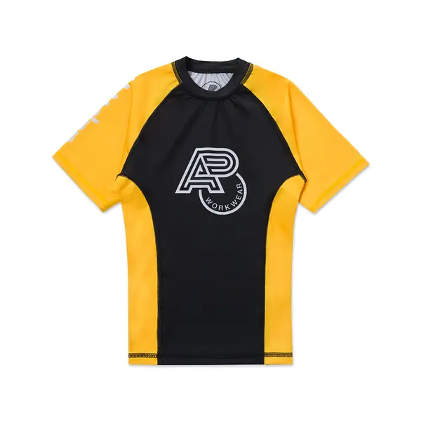 A&PWW KIDS RANK SS RASHGUARD YELLOW/BLACK