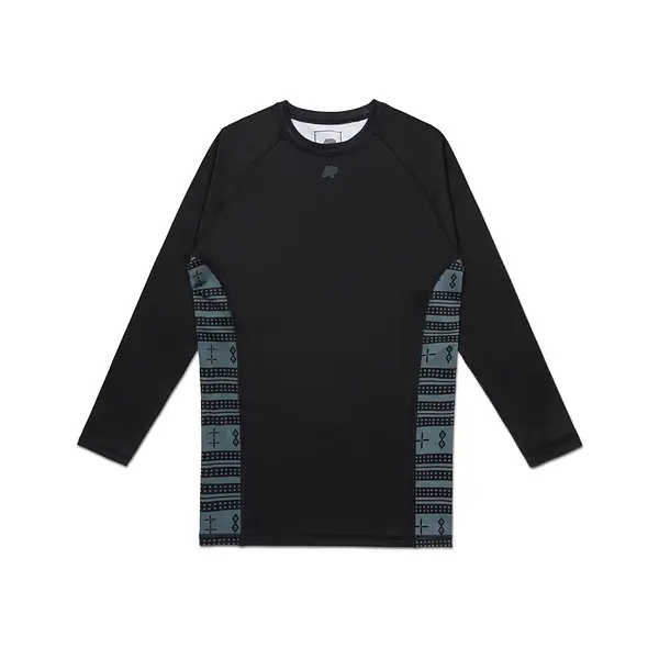 A&P THAQAFA LS RASHGUARD BLACK (FULFILLMENT)