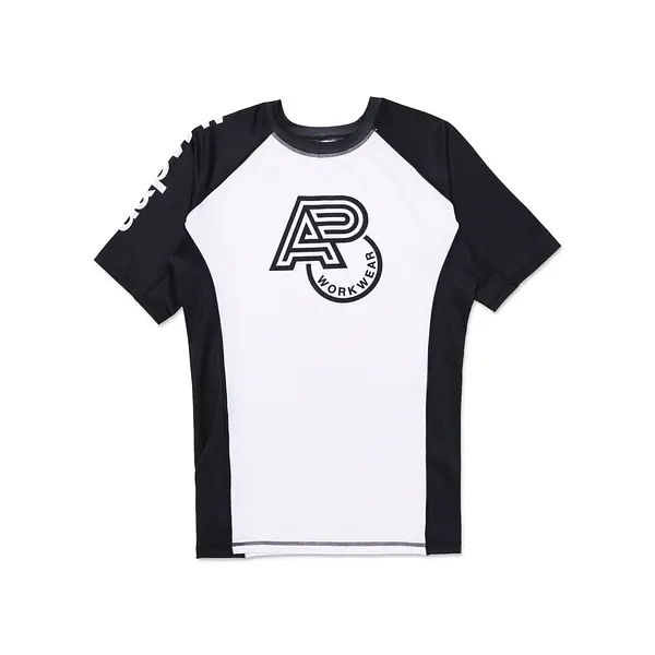 A&PWW SS RANKED RASHGUARD WHITE (FULFILLMENT)