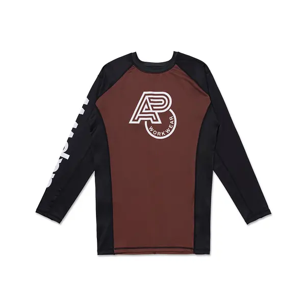 A&PWW LS RANKED RASHGUARD BROWN (FULFILLMENT)