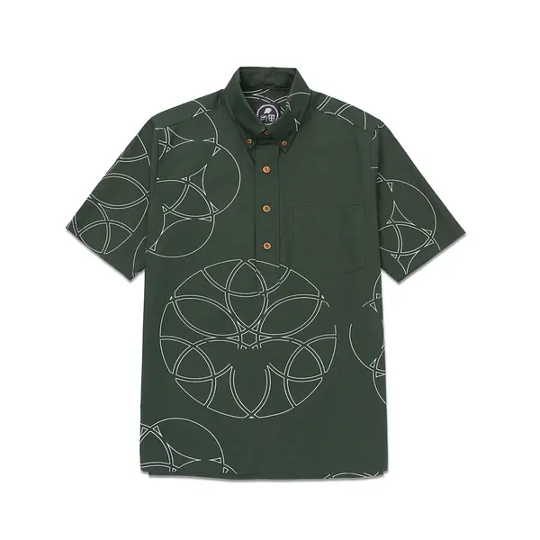 A&P x SIG ZANE® x FITTED® IP ALOHA SHIRT EVERGREEN (JP/EU)