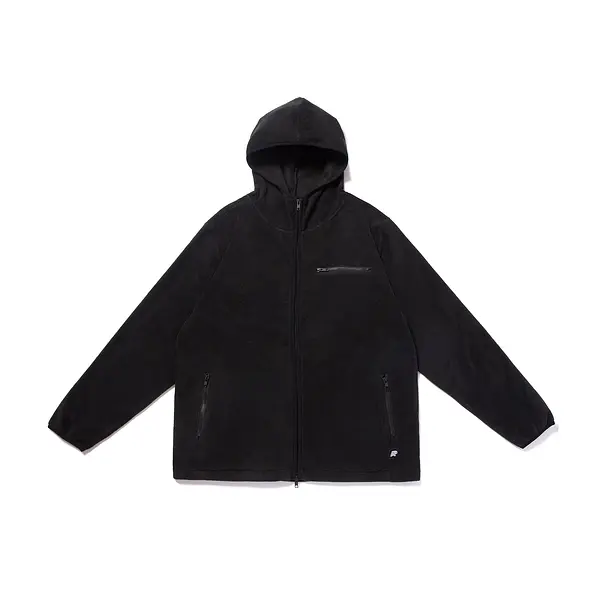 A&P POLAR FLEECE ZIP UP HOODY BLACK