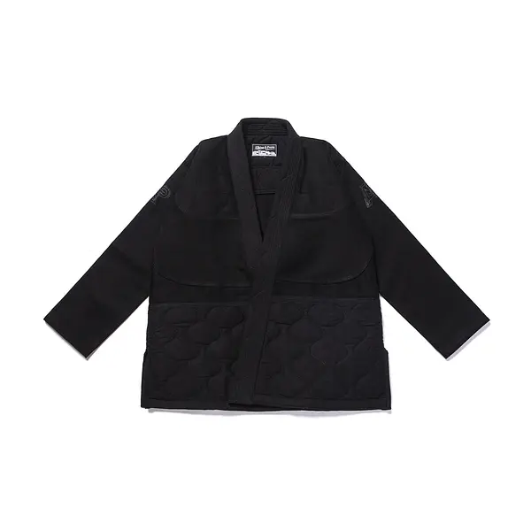 A&P B99 QUILTED KIMONO BLACK (FULFILLMENT)