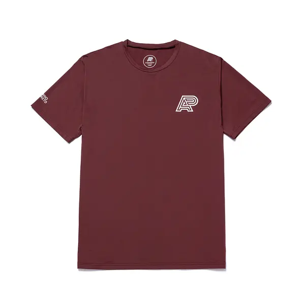 A&P SS QD TEE BURGUNDY