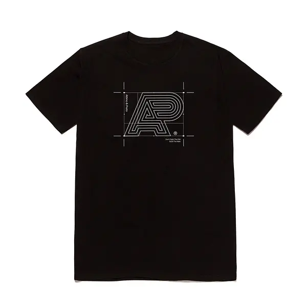 A&P BUILDING BLOCK CROP TEE BLACK