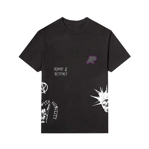 A&P NO MERCY AOP TEE BLACK