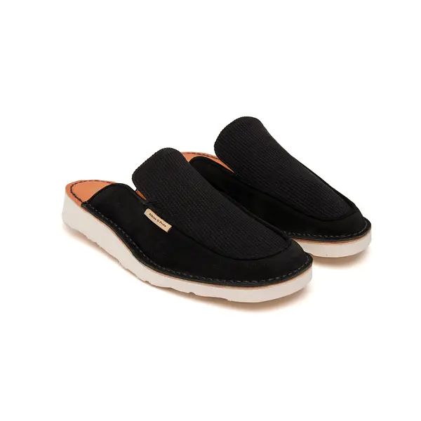 A&P x PADMORE & BARNES HOME SLIDES BLACK/WHITE (FULFILLMENT)