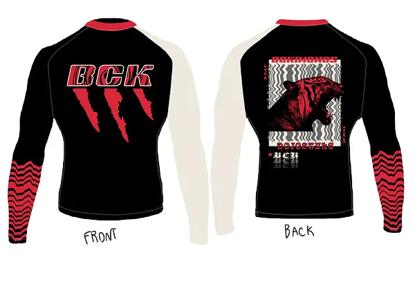 BJJ NoGi Grappling Rash Guard: Big Cat