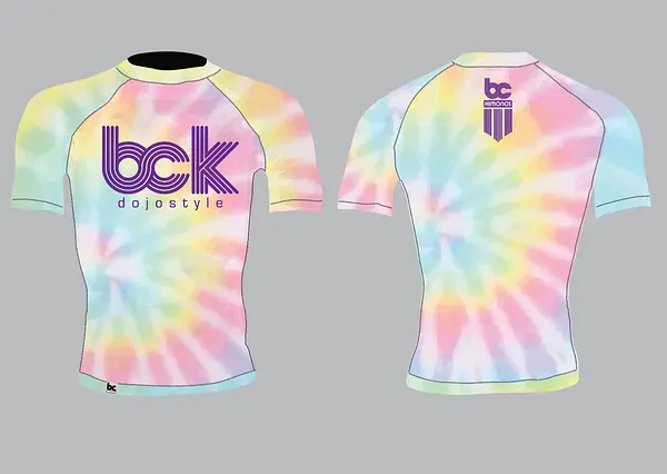 BJJ NoGI Grappling Rash Guard: Tie Dye