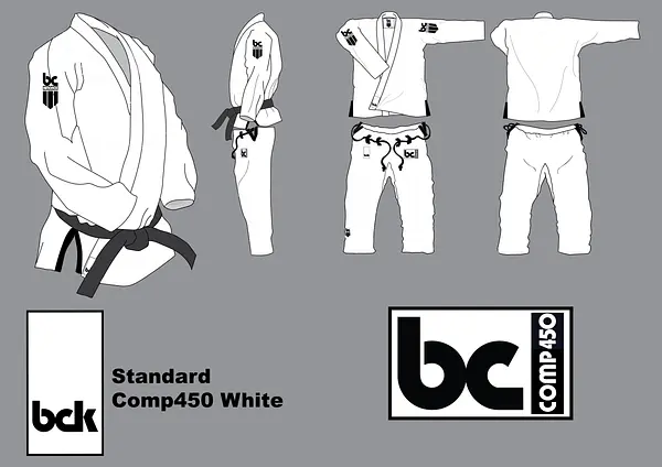 Brazilian Jiu Jitsu Gi Comp450 White Standard