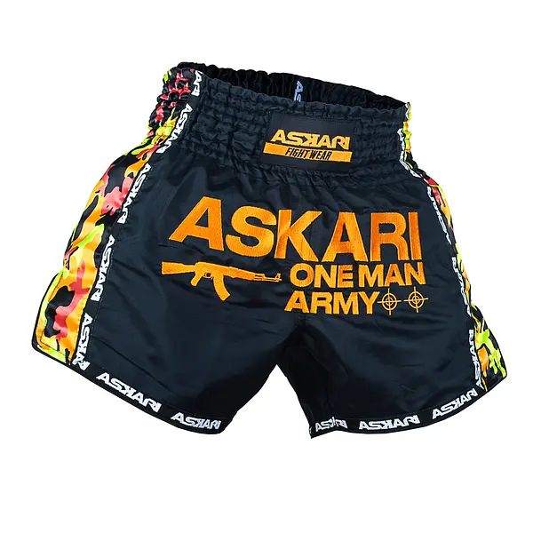 "ONE MAN ARMY" MUAY THAI SHORTS [ORANGE CAMO]