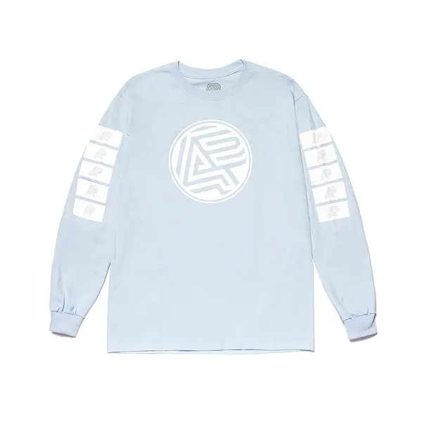 A&P BLOCK LOGO LS TEE BABY BLUE (FULFILLMENT)