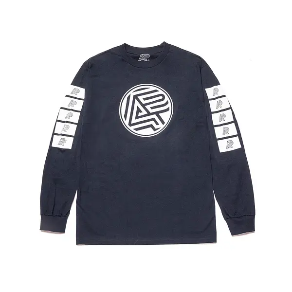 A&P BLOCK LOGO LS TEE NAVY BLUE (FULFILLMENT)