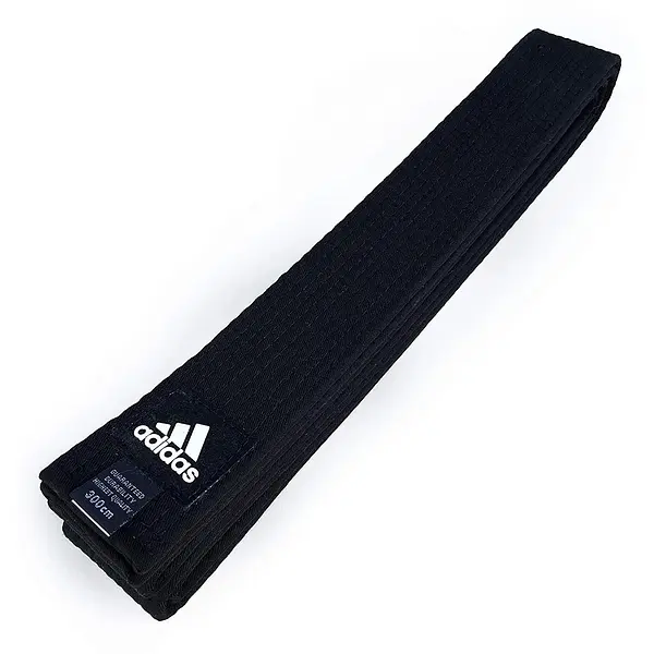 adidas Black Taekwondo Belt: 1 and 3/4"