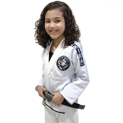 KIMONO INFANTIL BRANCO TRANÇADO