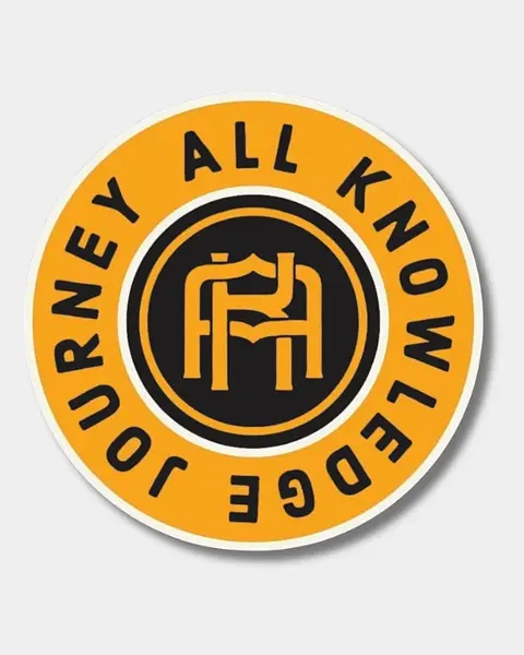 AK Retro Orange BadgeLogo Sticker – 3″ | All Knowledge