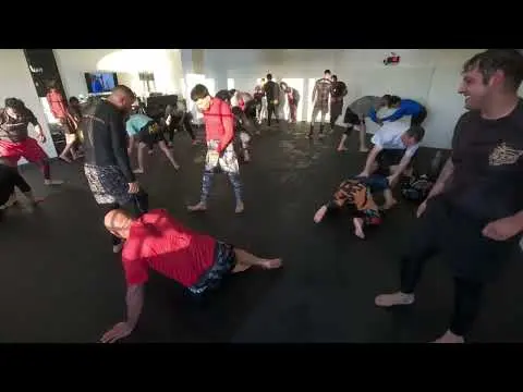 Having fun with the crew