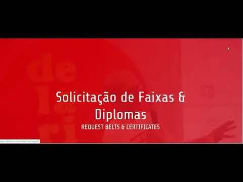Solicitar Faixas e Diplomas através do site Delariva