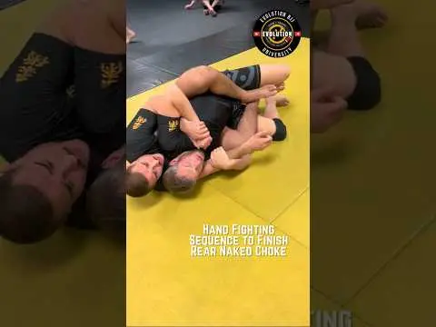 Hand Fighting Sequence to Finish Rear Naked Choke 🛑