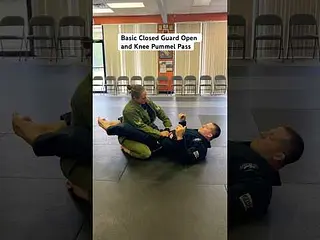 Basic Closed Guard Open and Knee Pummel Pass #jiujitsu #closedguard #guardpass #findlayohio