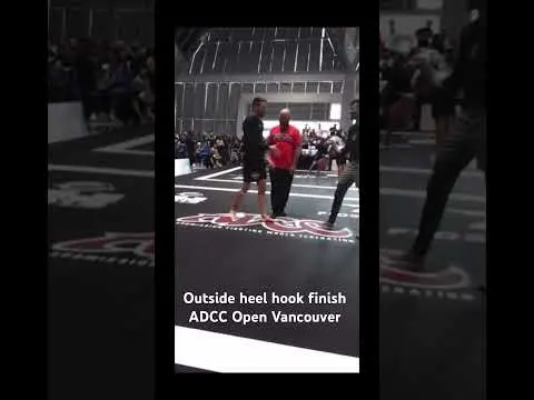 Switch from cross ashi to outside heel hook finish. #adcc #jiujitsu #heelhook #bjj #leglock