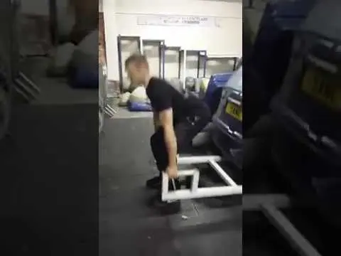 Car Deadlift. 180kg car for 20 reps at 84kg BW in 30 seconds