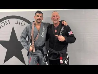 Makis receives his Black Belt in Jiu Jitsu.  #freedomjiujitsu #blackbelt