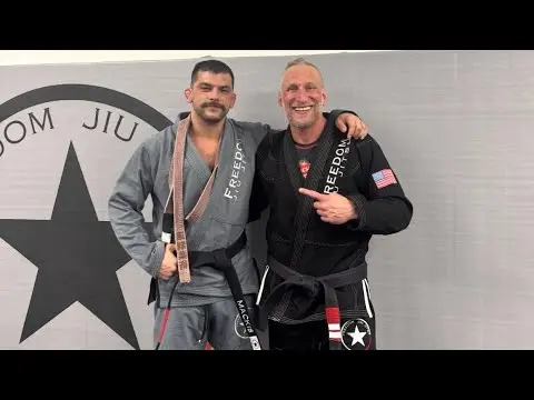 Makis receives his Black Belt in Jiu Jitsu.  #freedomjiujitsu #blackbelt