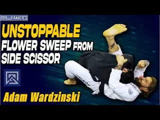 How to do the Flower Sweep From Side Scissor in Jiu Jitsu by Adam Wardzinski