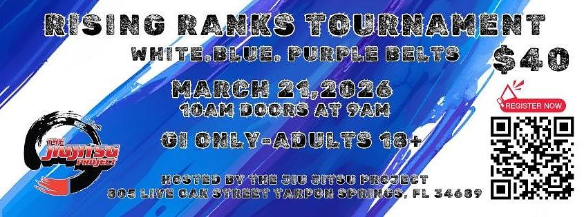 Rising Ranks Tournament – White / Blue / Purple Belts