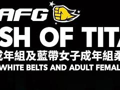 AFG Clash of Titans Adult Male White Belts and Adult Female Blue Belts