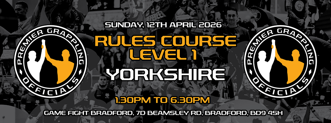 Premier Grappling Officials: Rules Course (Level 1) - Yorkshire