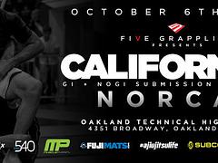 FIVE GRAPPLING CALIFORNIA 4 (NORCAL) - 10.6.18