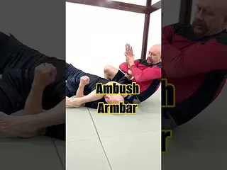 This armbar is unexpected because it leaves out an entire step of the usual attack sequence