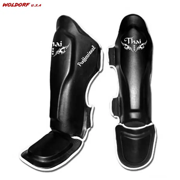 PRO THAI STYLE SHIN GUARD IN LEATHER
