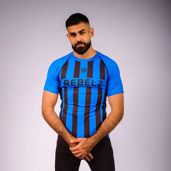 Rebelz Rashguard Men Ranked Fight Club blue