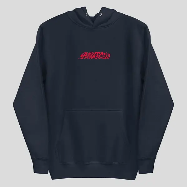 Ikigai Hoodie Navy/Red