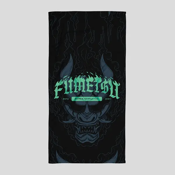 Oni Demon Large Towel Black/Blue